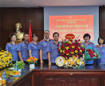 Viện KSND thành phố Hà Nội chúc mừng 35 năm thành lập Thanh tra ngành KSND...